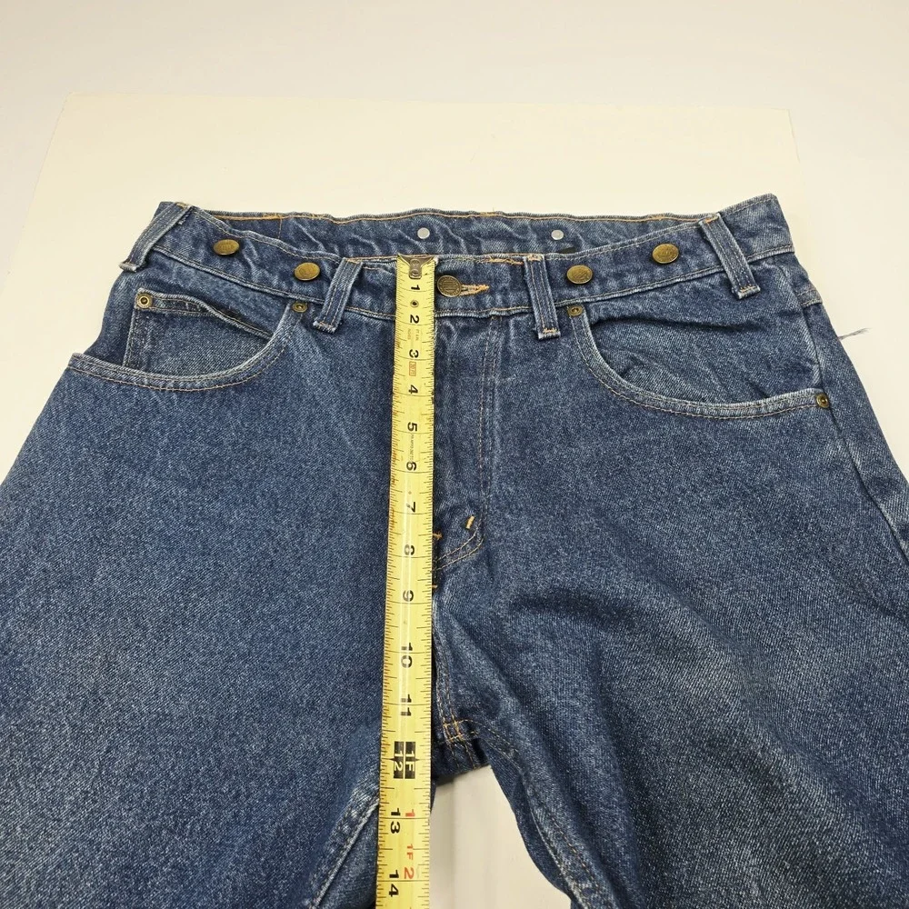 Prison Blues Jeans Mens 35x34 Work Logger Suspender Buttons Made In USA 55220 35
